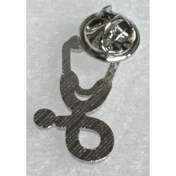 Unique Metal Doctors Nurses Mini Stethoscope Shaped Brooches Purple NEW - Picture 3 of 4